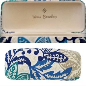 Vera Bradley Teal Blue Floral Leaf Glasses Hard Case NWOT